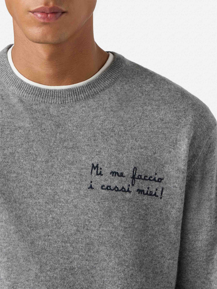 Girocollo Heron Light con ricamo Mi me faccio i cassi miei! | VACANZE DI NATALE SPECIAL EDITION