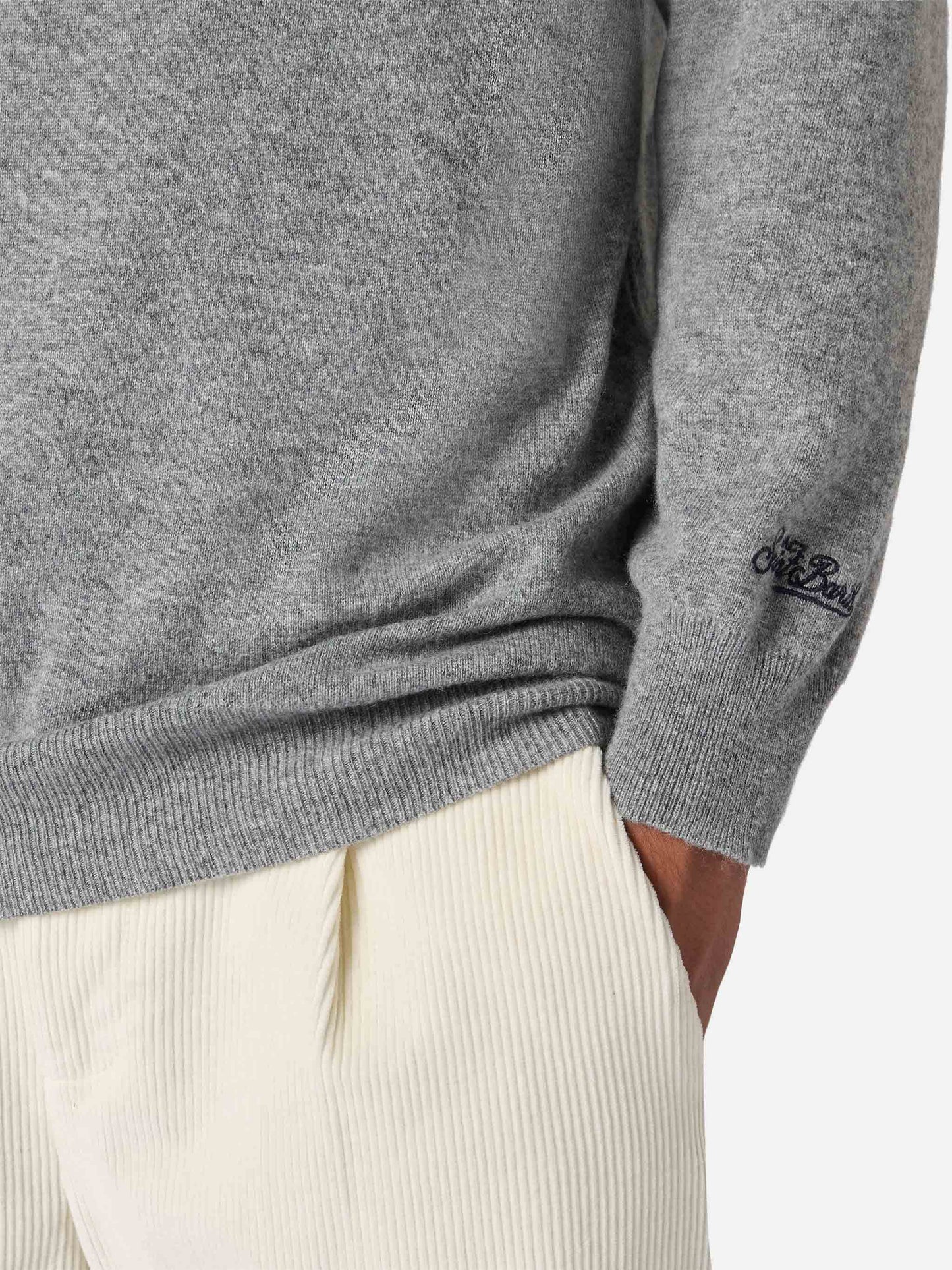 Crewneck Heron Light with Mi me faccio i cassi miei! embroidery | VACANZE DI NATALE SPECIAL EDITION