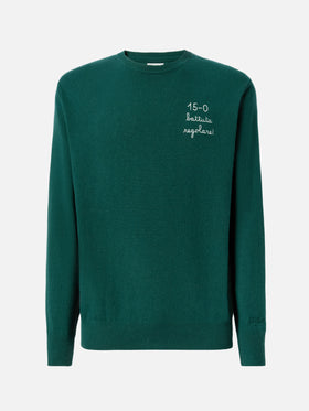 Crewneck Heron Light with 15/0 battuta regolare! embroidery | VACANZE DI NATALE SPECIAL EDITION