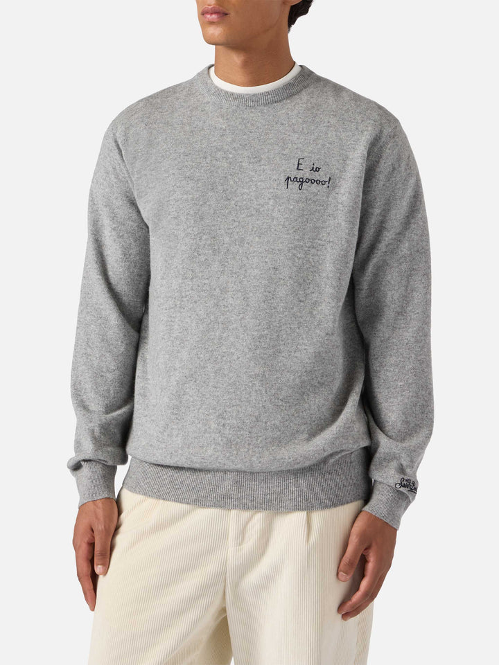 Maglione a girocollo Heron Light con ricamo E io pagooo | YUPPIES SPECIAL EDITION