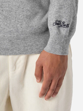 Crewneck sweater Heron Light with E io pagooo embroidery | YUPPIES SPECIAL EDITION