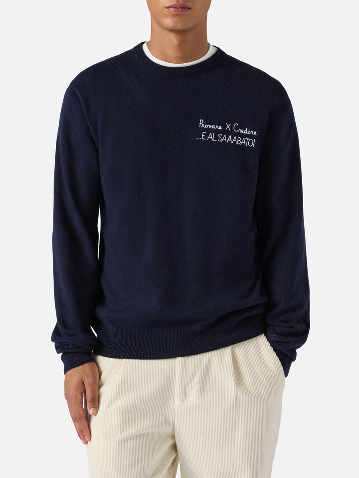 Maglione a girocollo Heron Light con ricamo Provare per credere! | YUPPIES SPECIAL EDITION