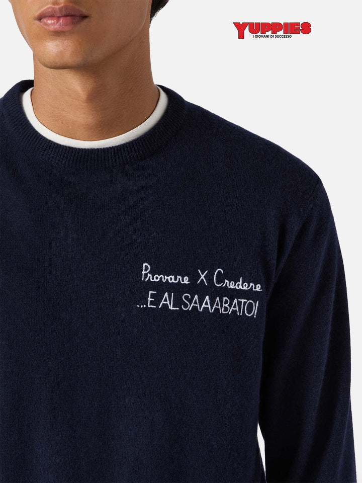 Maglione a girocollo Heron Light con ricamo Provare per credere! | YUPPIES SPECIAL EDITION