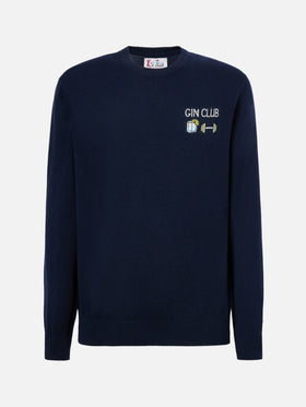 Crewneck sweater Heron Light with Gin Club embroidery