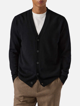 Herrison pure-wool cardigan in black