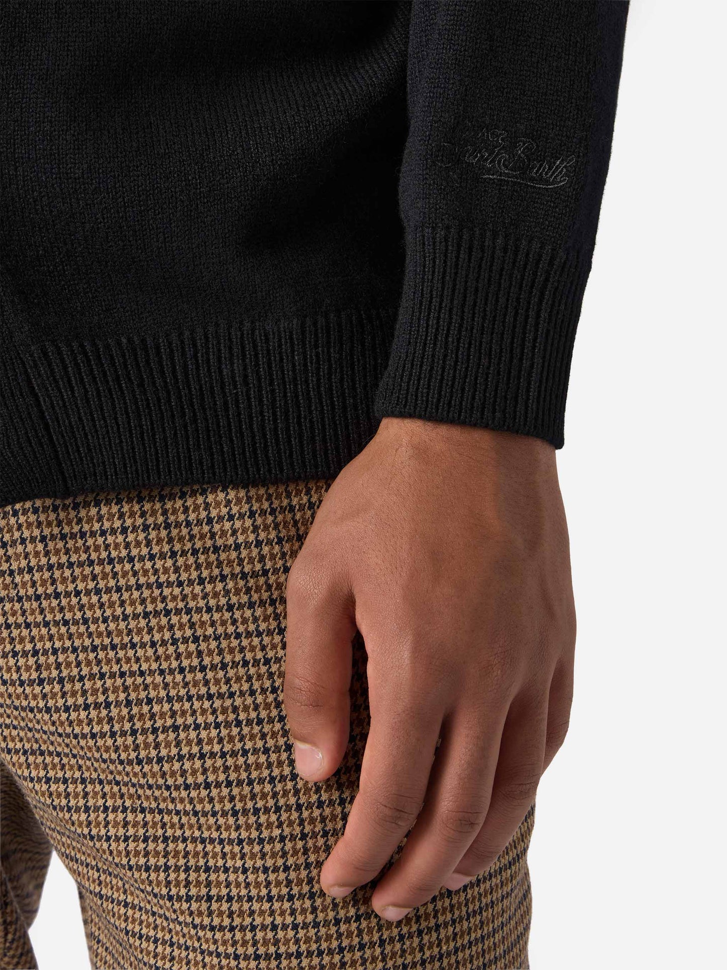 Herrison pure-wool cardigan in black