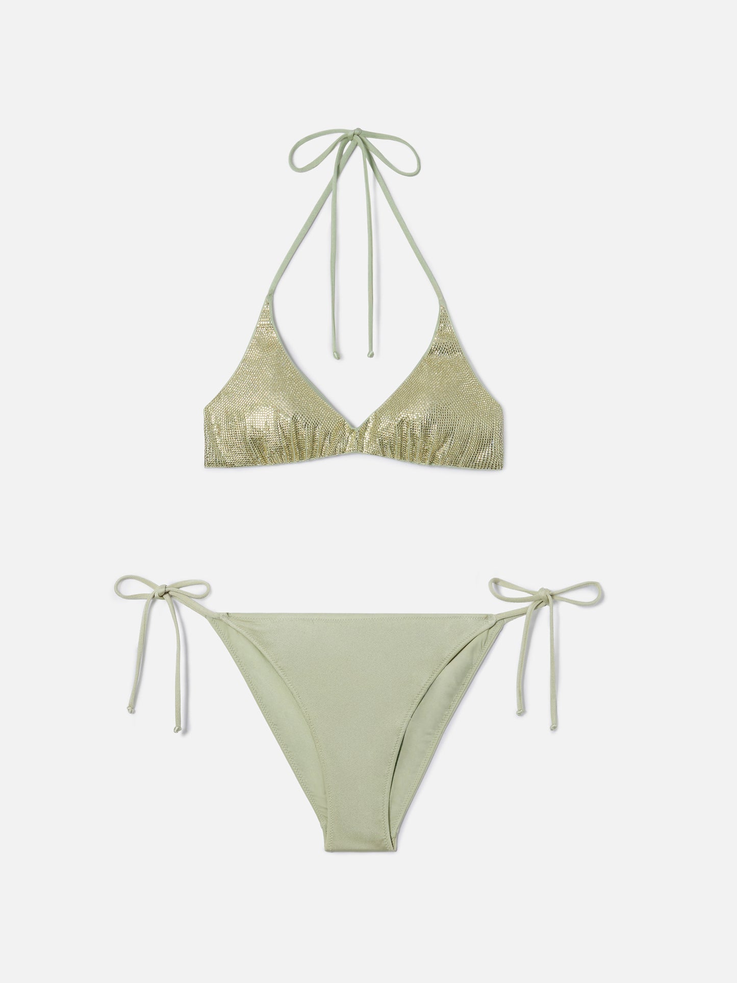 Bikini Hespera Virgo verde menta con strass