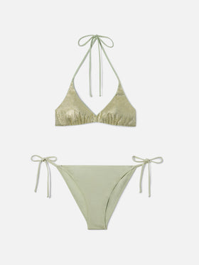 Bikini Hespera Virgo verde menta con strass