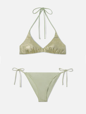 Bikini Hespera Virgo verde menta con strass