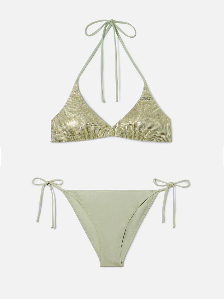 Bikini Hespera Virgo verde menta con strass