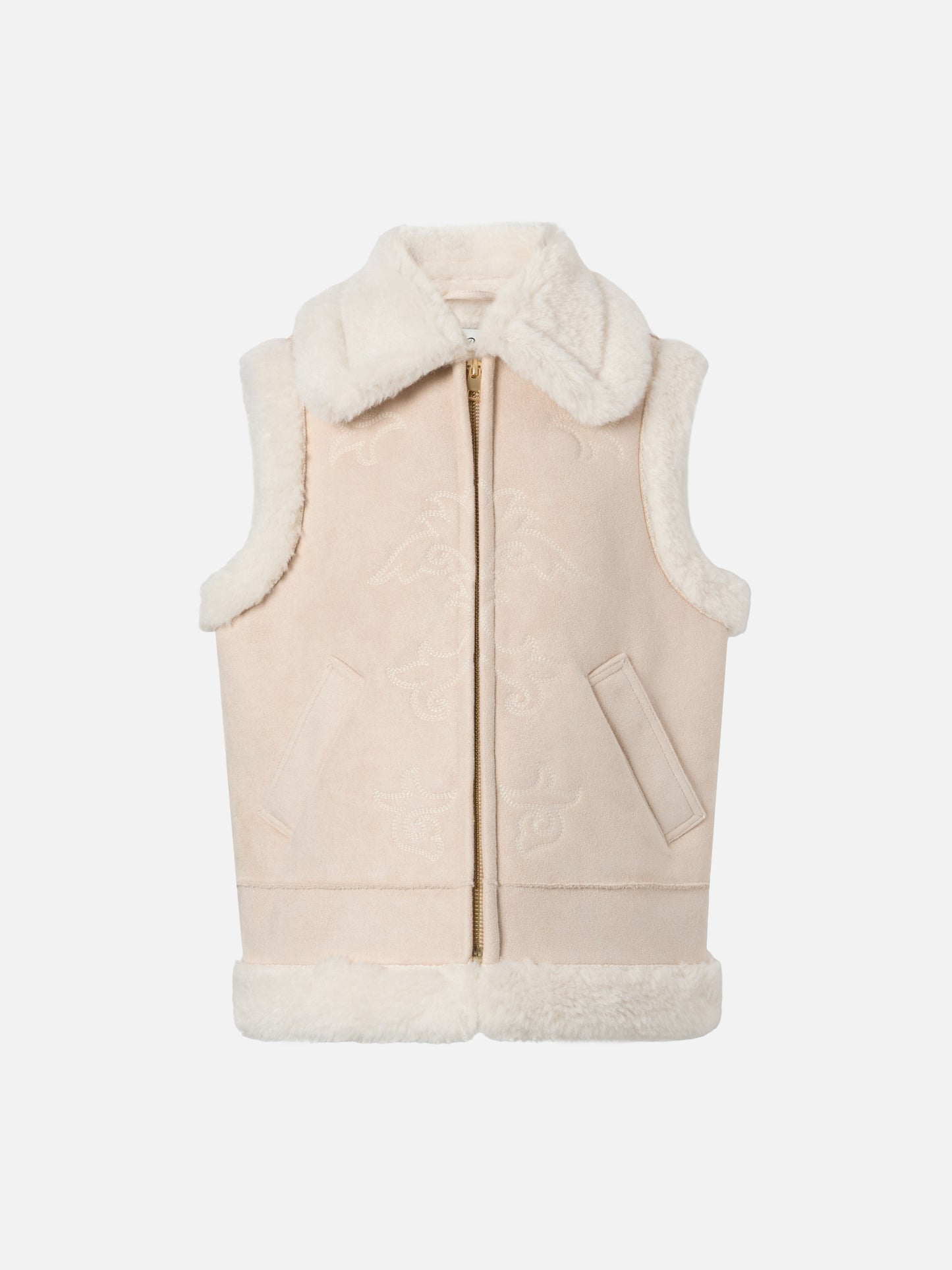 Hesketh Jr faux-shearling gilet with Western embroidery