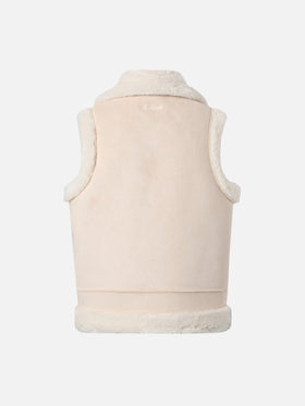 Hesketh Jr faux-shearling gilet with Western embroidery