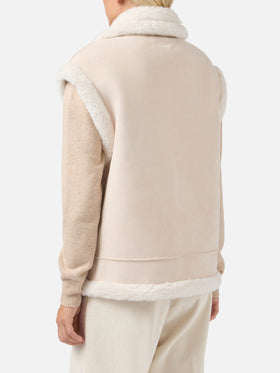 Hesketh faux-shearling gilet with western embroidery