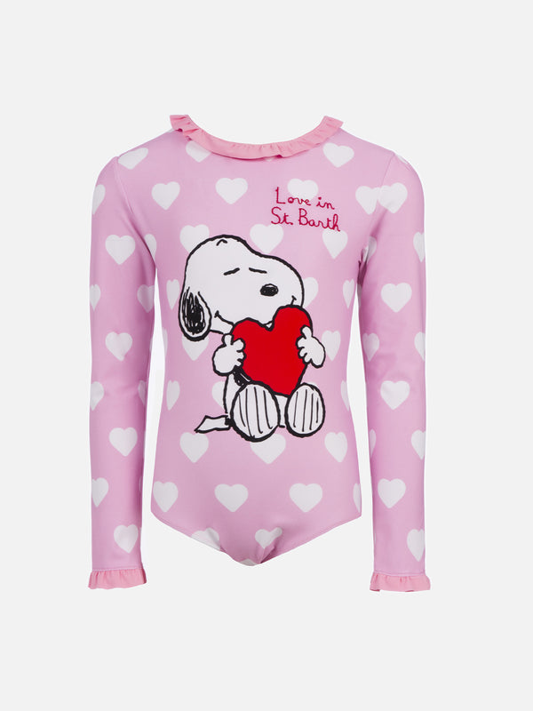 Girl's one piece swimsuit Hila with long sleeves | SNOOPY PEANUTS SPECIAL EDITION | UV PROTECTION