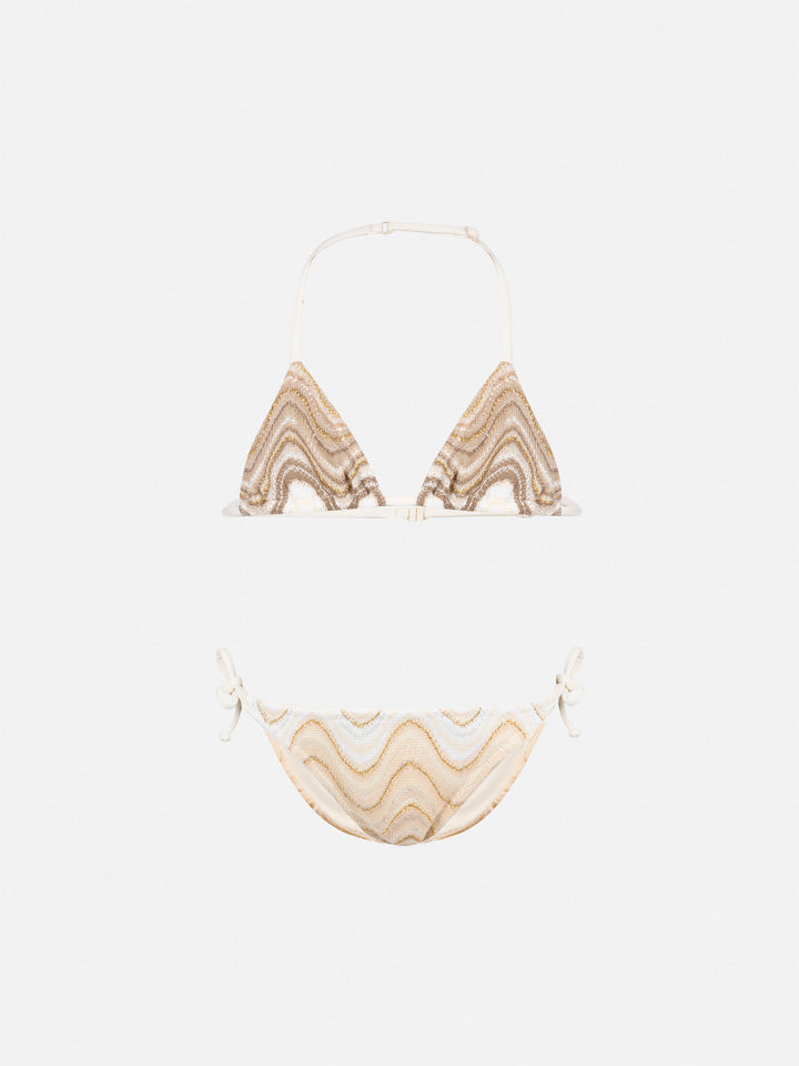 Holly classic triangle bikini in raschel fabric - MC2 Saint Barth