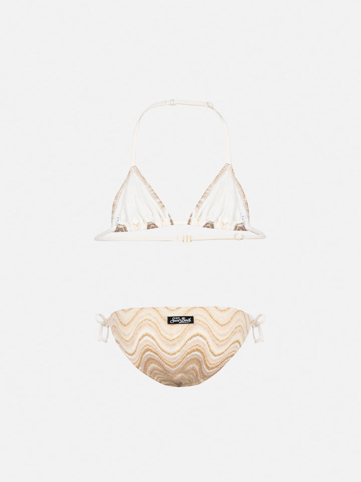 Holly classic triangle bikini in raschel fabric - MC2 Saint Barth