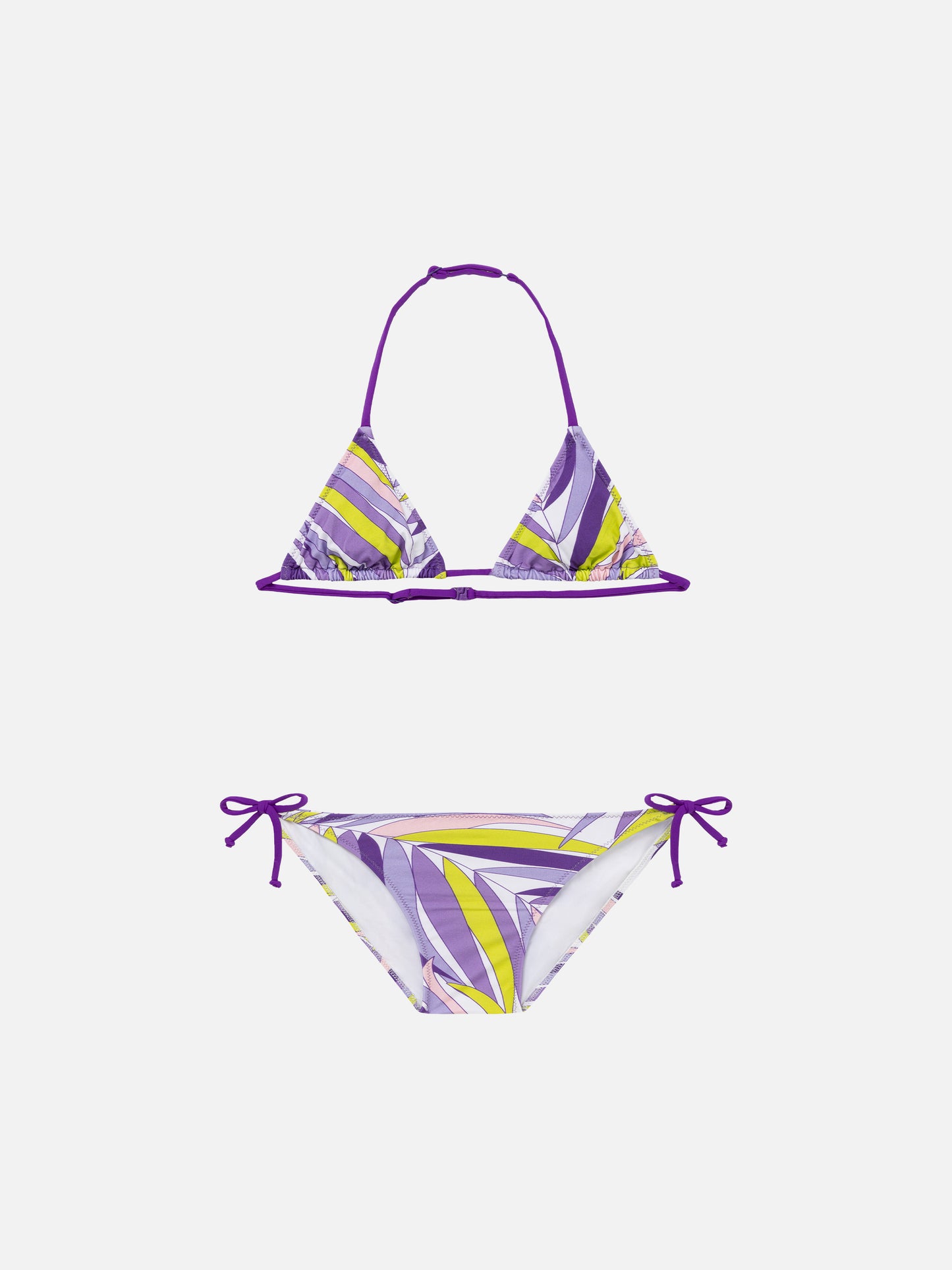 Girl triangle bikini with palms leaves - MC2 Saint Barth