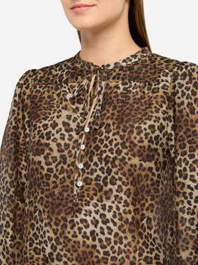 Harper Seidenvoilebluse aus Seidenvoile mit Animal-Print