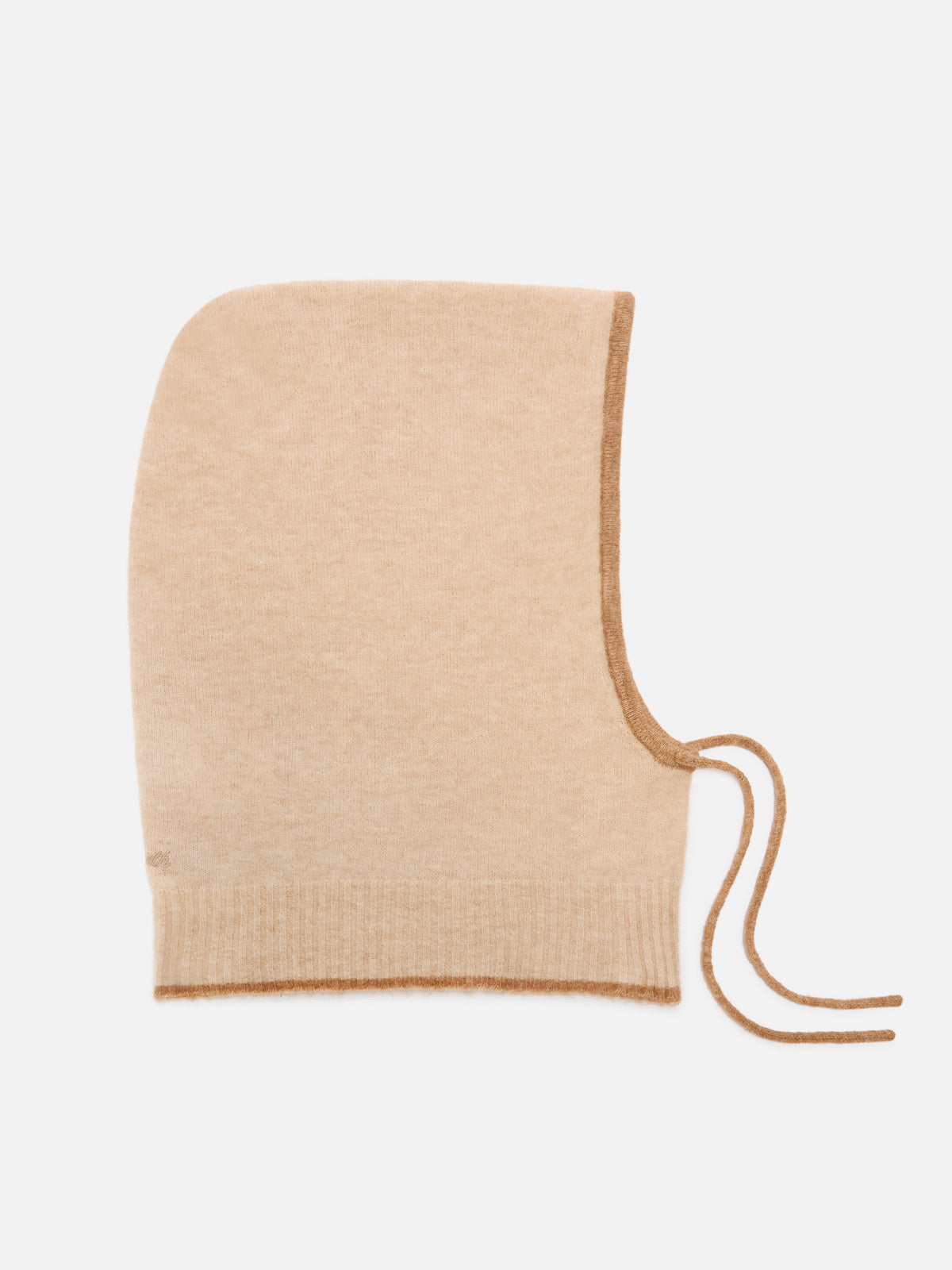 Capuche Harlow beige en mélange d’alpaga avec finitions contrastées 