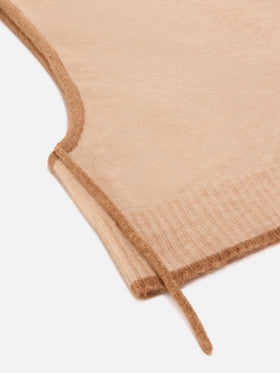 Capuche Harlow beige en mélange d’alpaga avec finitions contrastées 
