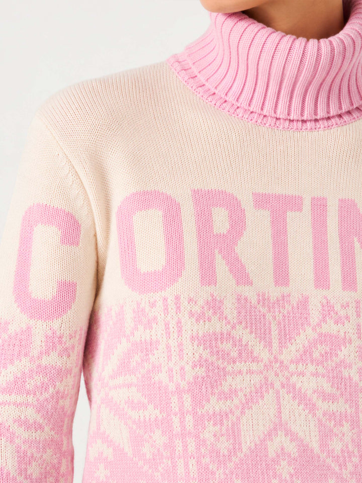 Nouveau pull à col roulé Hut avec motif nordique et imprimé Cortina 