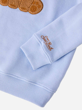 Hutton-Sweatshirt mit Rundhalsausschnitt und Trudi-Löwen-Frottee-Aufnäher | TRUDI SONDEREDITION