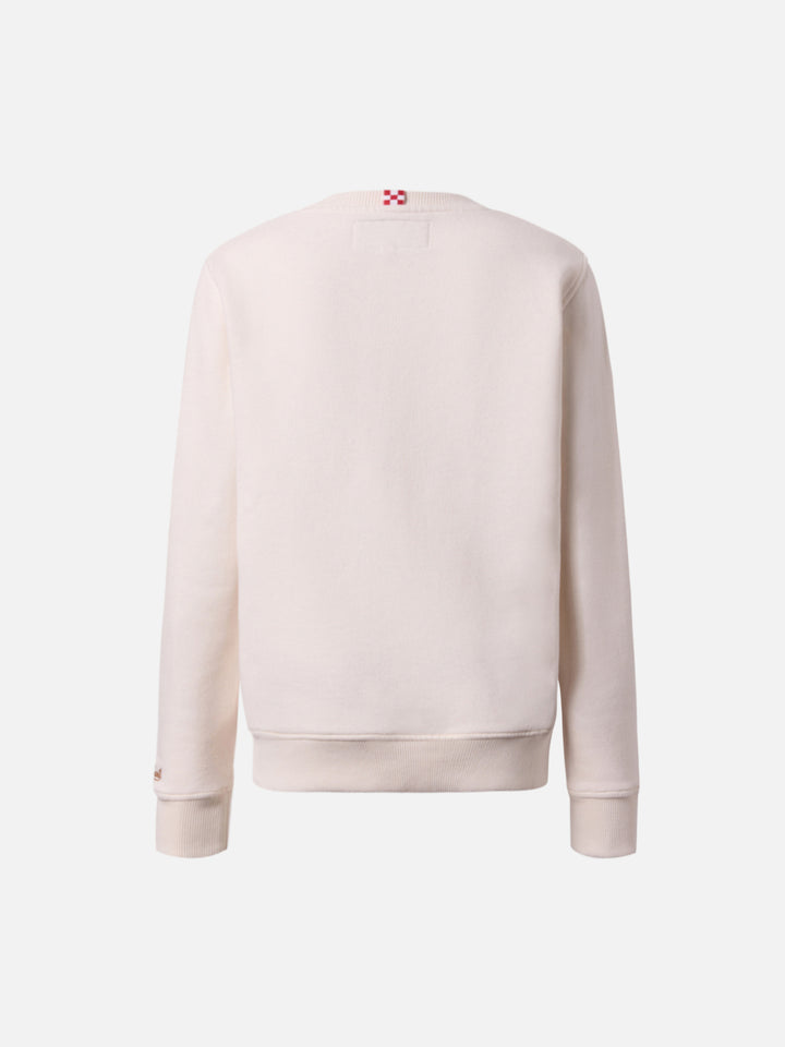 Felpa girocollo Hutton con patch orsetto Trudi in spugna| TRUDI SPECIAL EDITION