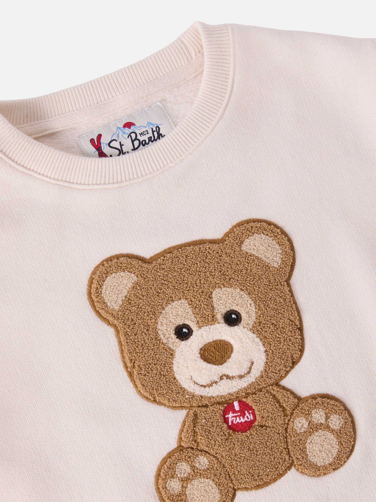 Hutton crewneck sweatshirt with Trudi bear terry patch | TRUDI SPECIAL EDITION