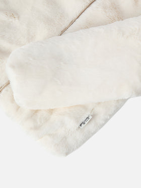 Faux-fur jacket with hood, ears and Trudi charm