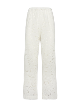Inez white Sangallo lace pants - MC2 Saint Barth