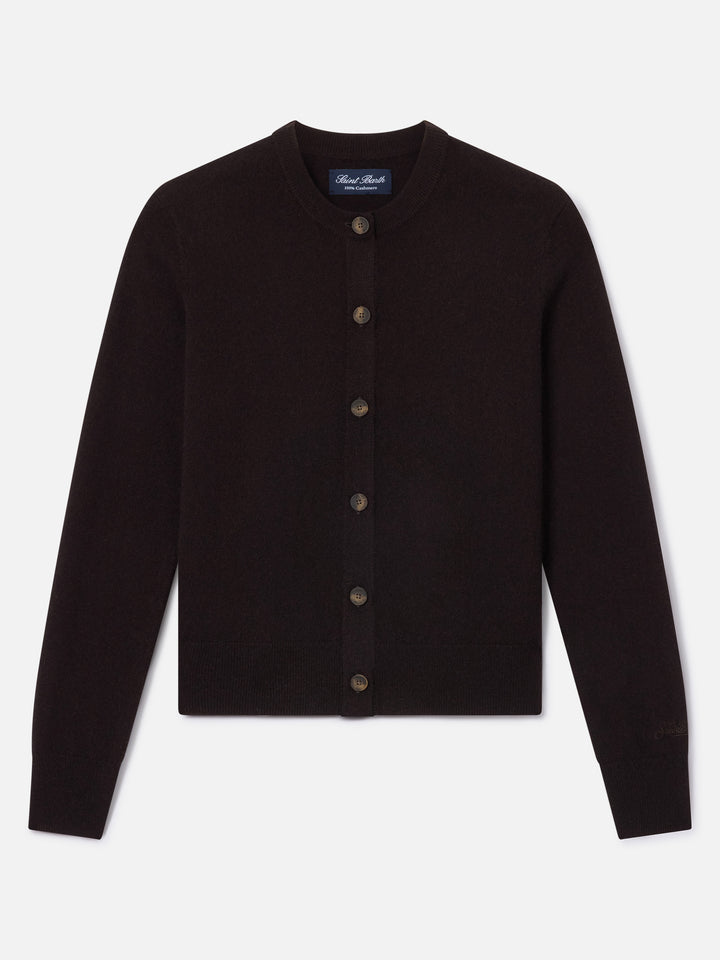 Prenda de punto de cashmere Sierra en marrón oscuro 