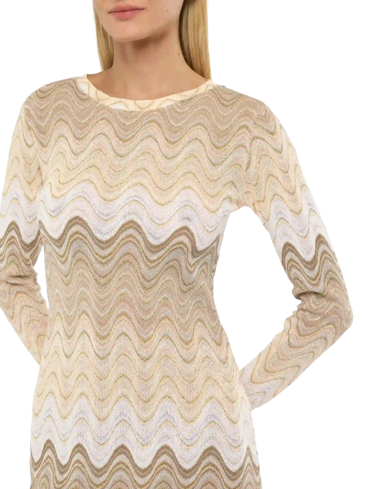 Imany raschel mini dress in gold hues - MC2 Saint Barth