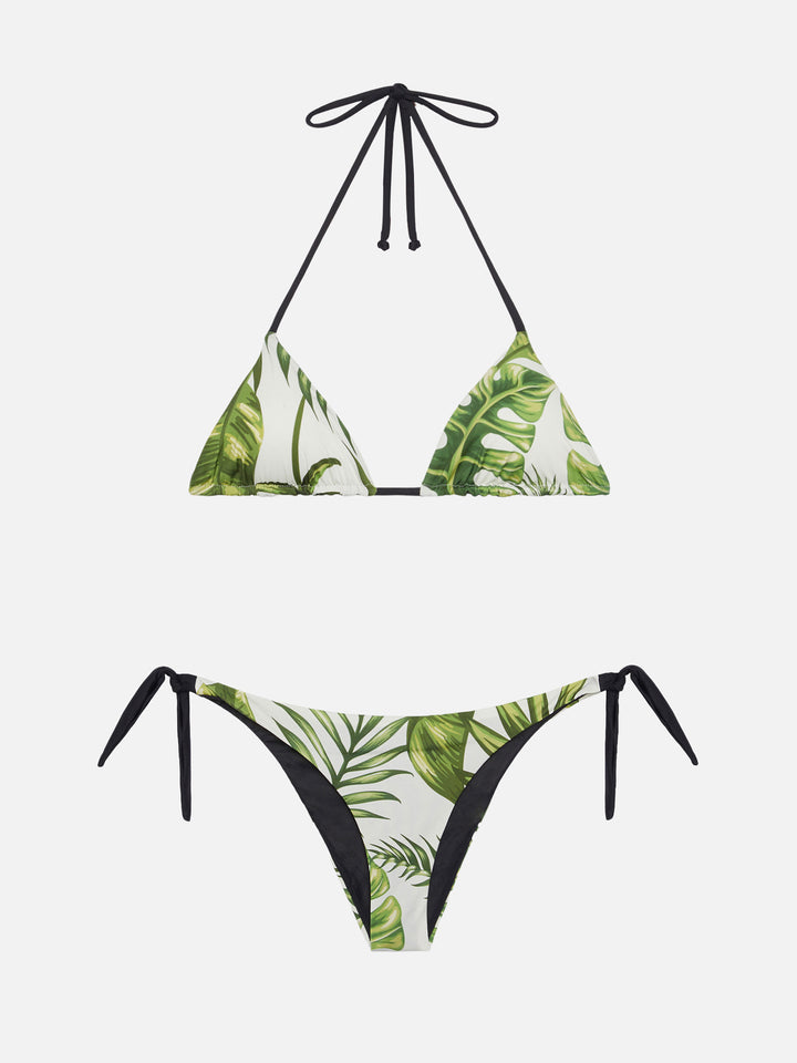 Bikini a triangolo Zoe Ines con stampa tropicale