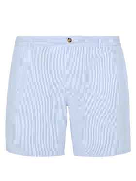 Light blue striped cotton bermuda shorts Ischia - MC2 Saint Barth
