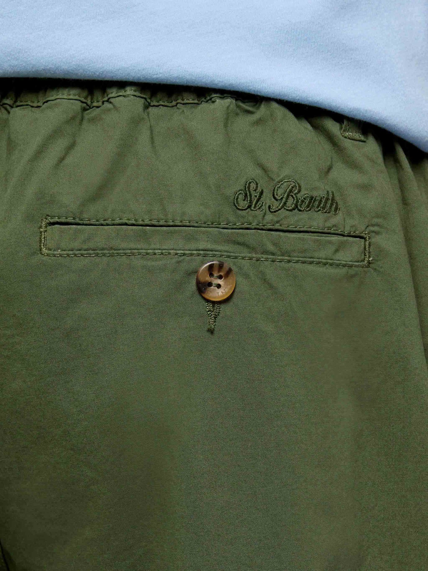 Military green cotton bermuda shorts Ischia - MC2 Saint Barth