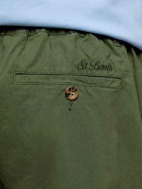 Military green cotton bermuda shorts Ischia - MC2 Saint Barth
