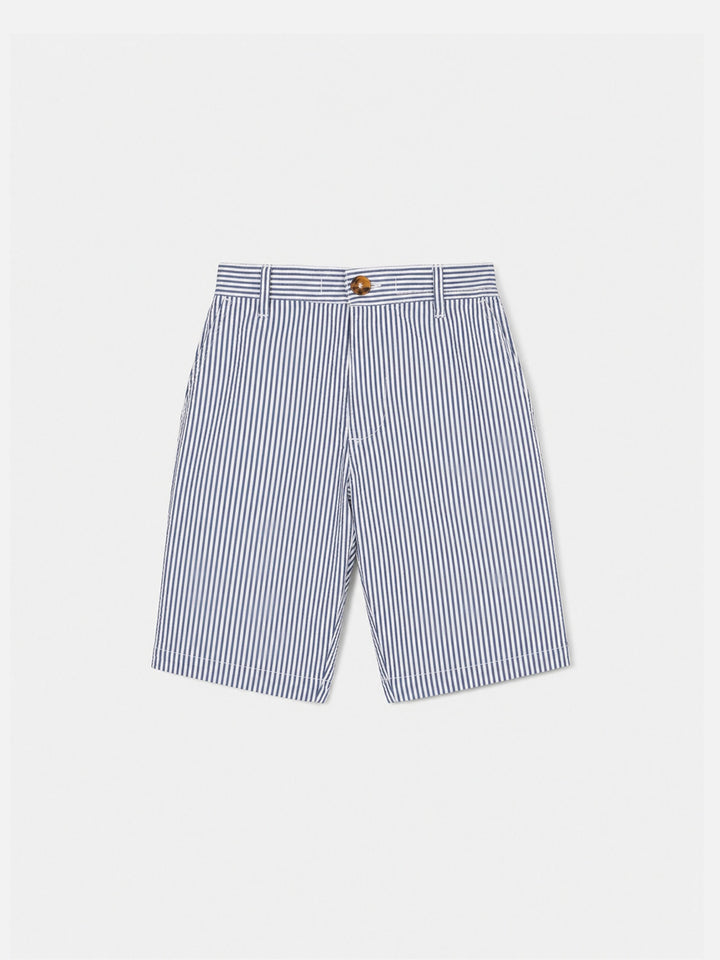 Jungen-Bermudashorts aus Seersucker Ischia Jr 