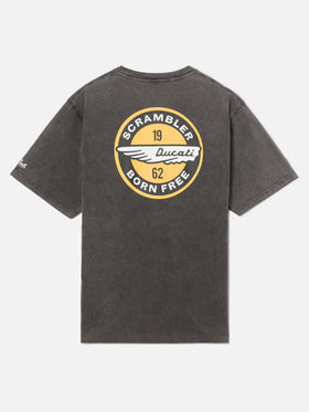 T-shirt Jack nera con stampa Ducati Scrambler | Special Edition