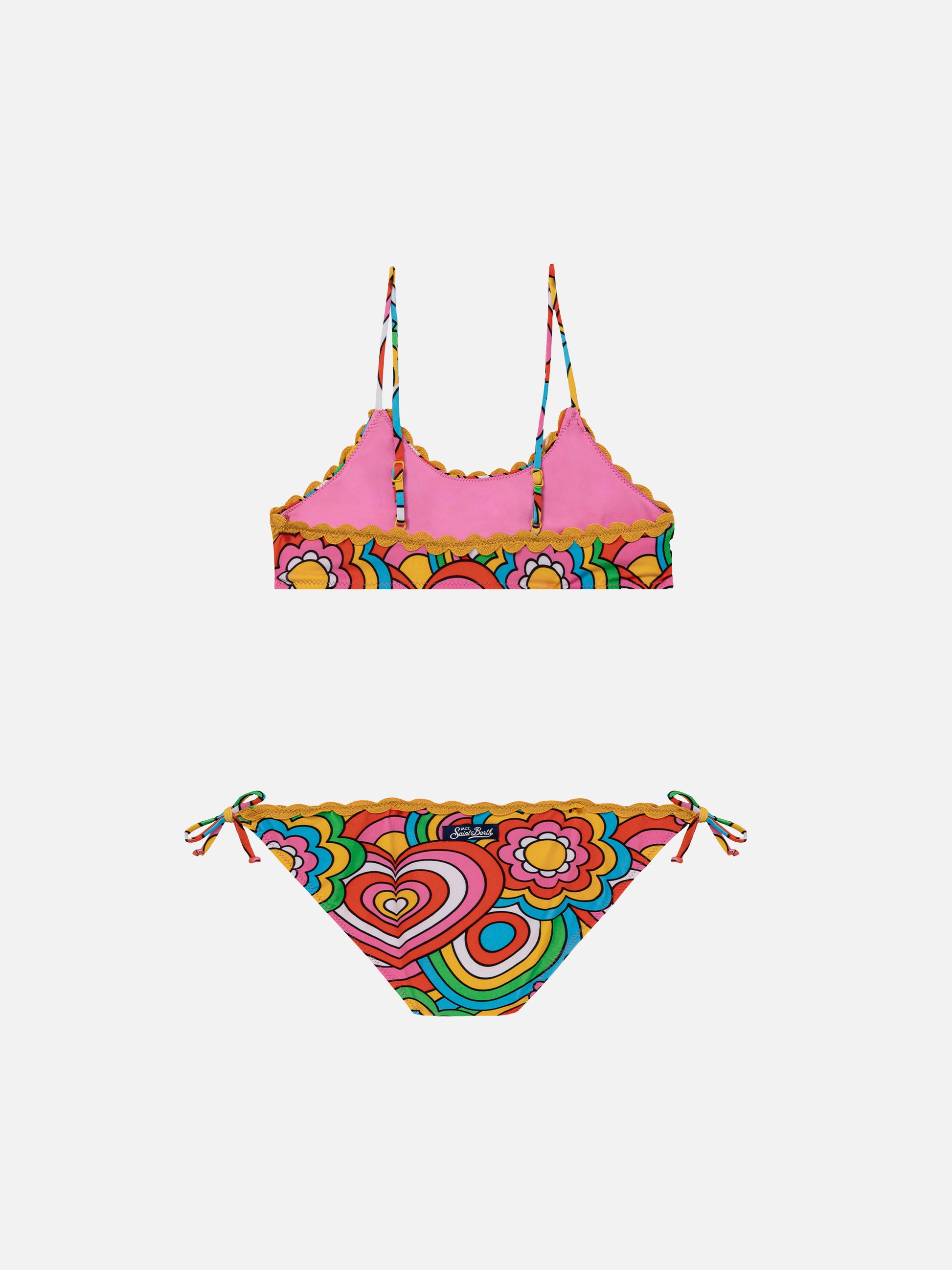 Girl bralette bikini with multicolor print - MC2 Saint Barth