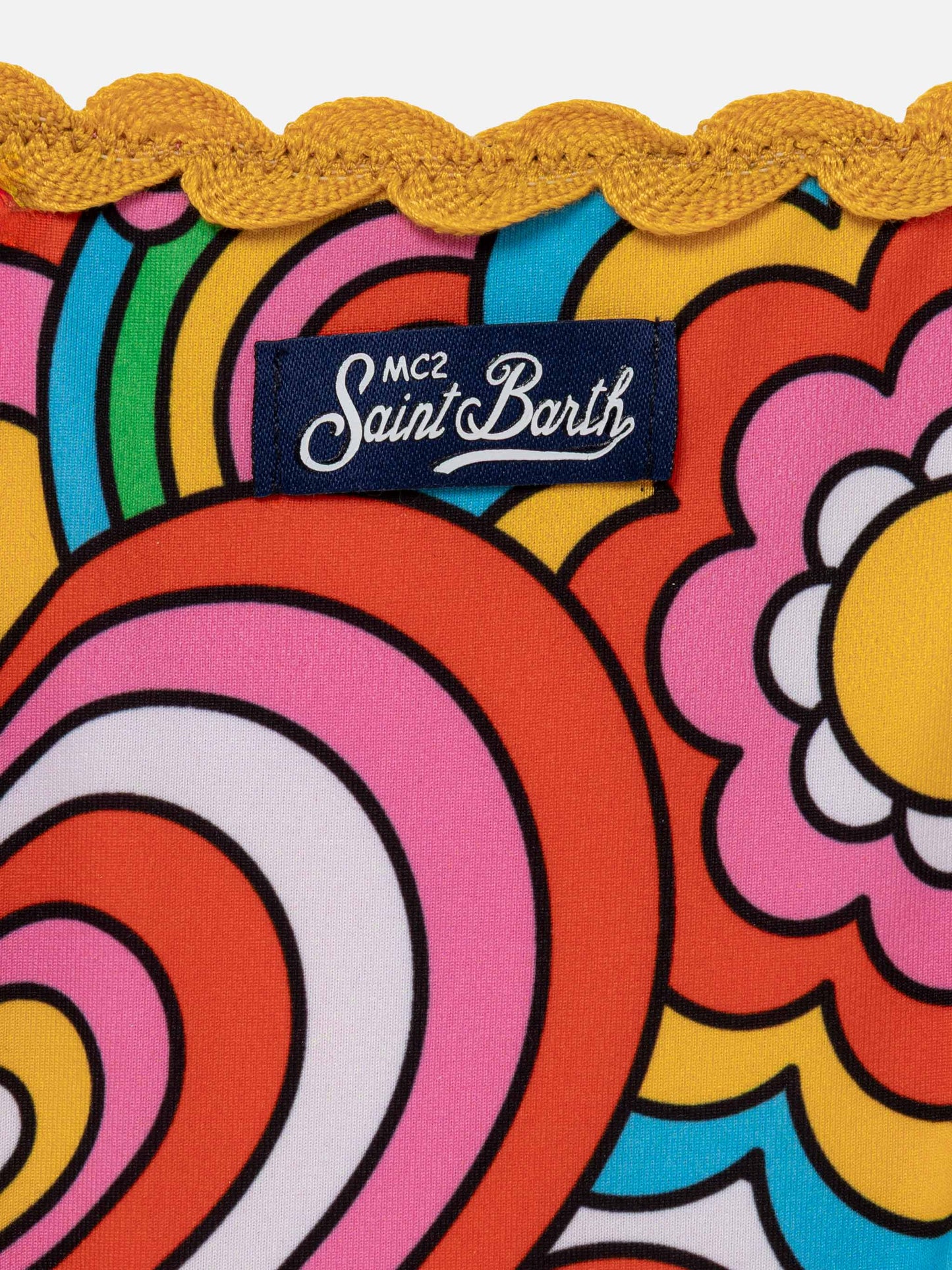 Girl bralette bikini with multicolor print - MC2 Saint Barth