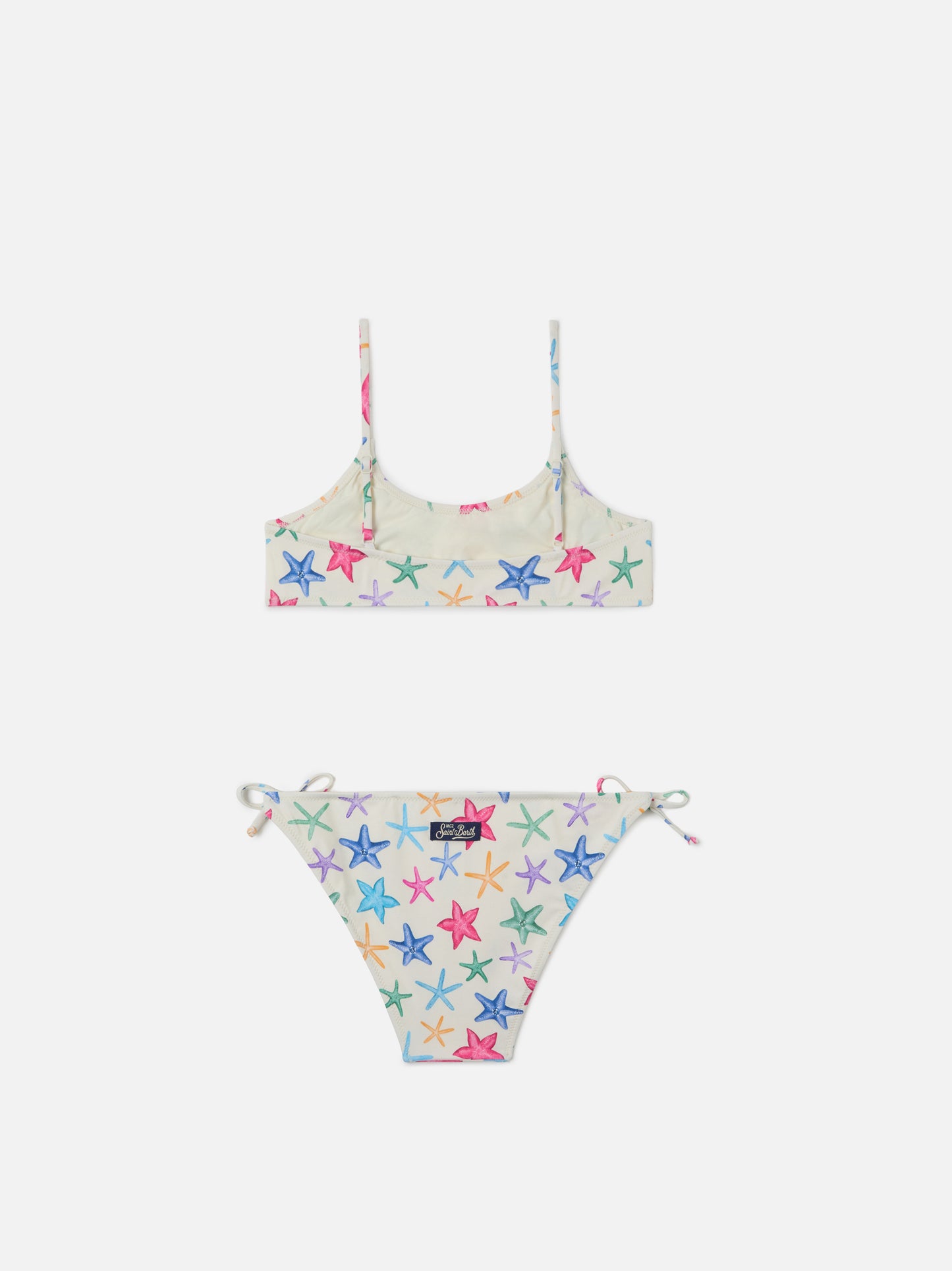 Bikini Jaiden panna con stampa stelle marine multicolor