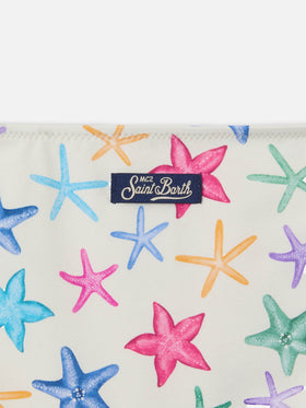 Bikini Jaiden panna con stampa stelle marine multicolor