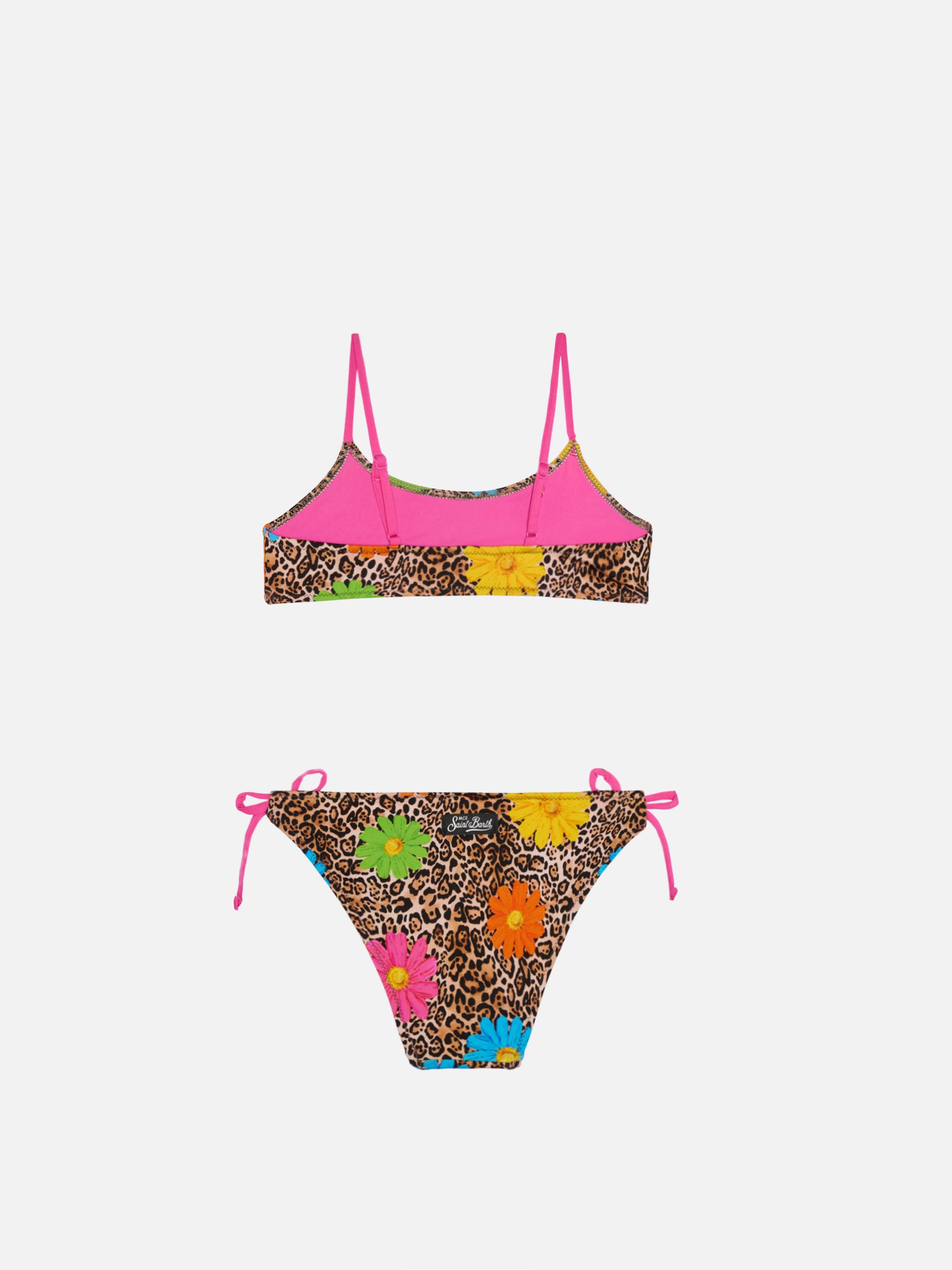 Girl bralette bikini with leopard print - MC2 Saint Barth
