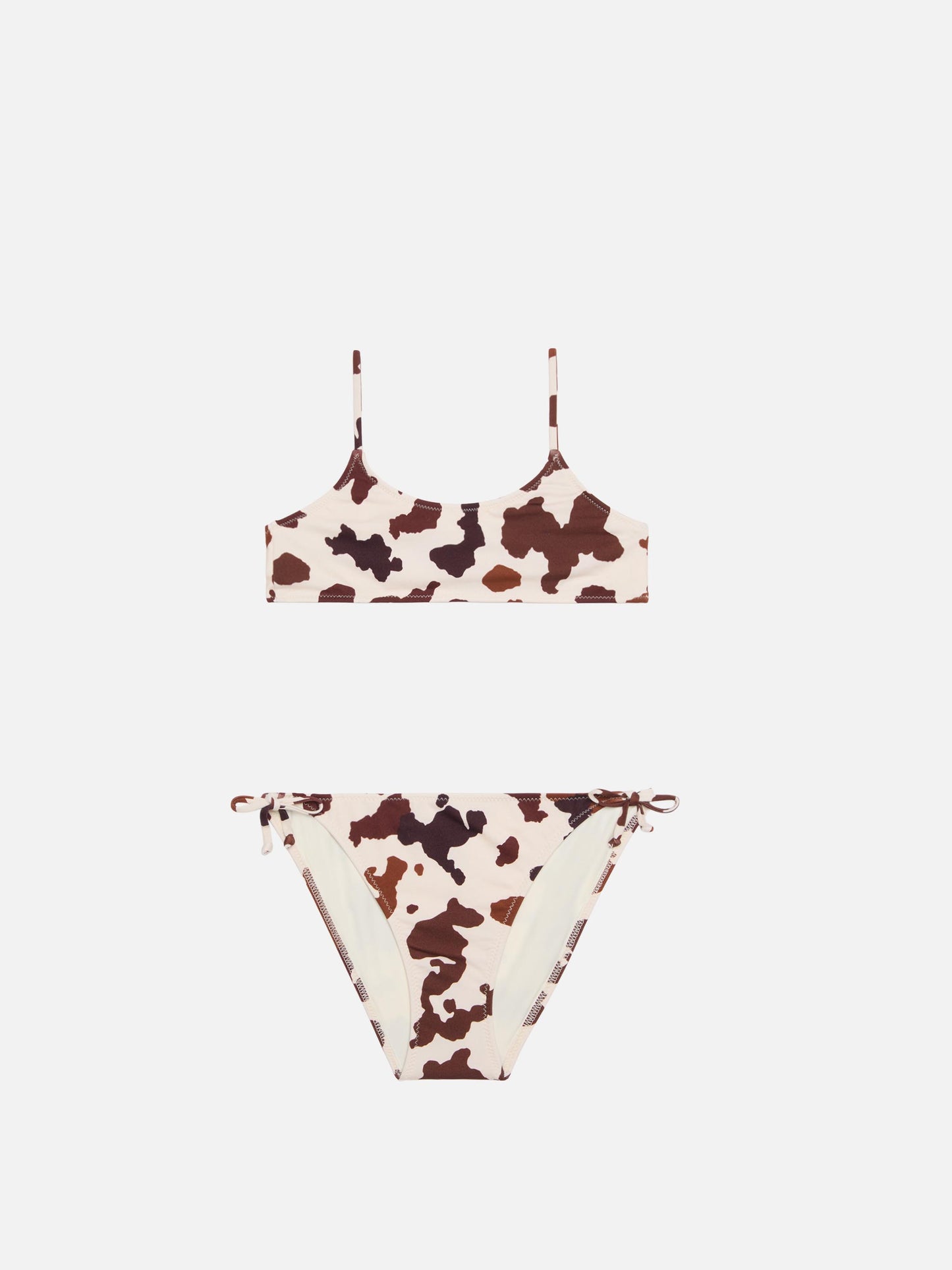 Jaiden bralette bikini with cow skin print