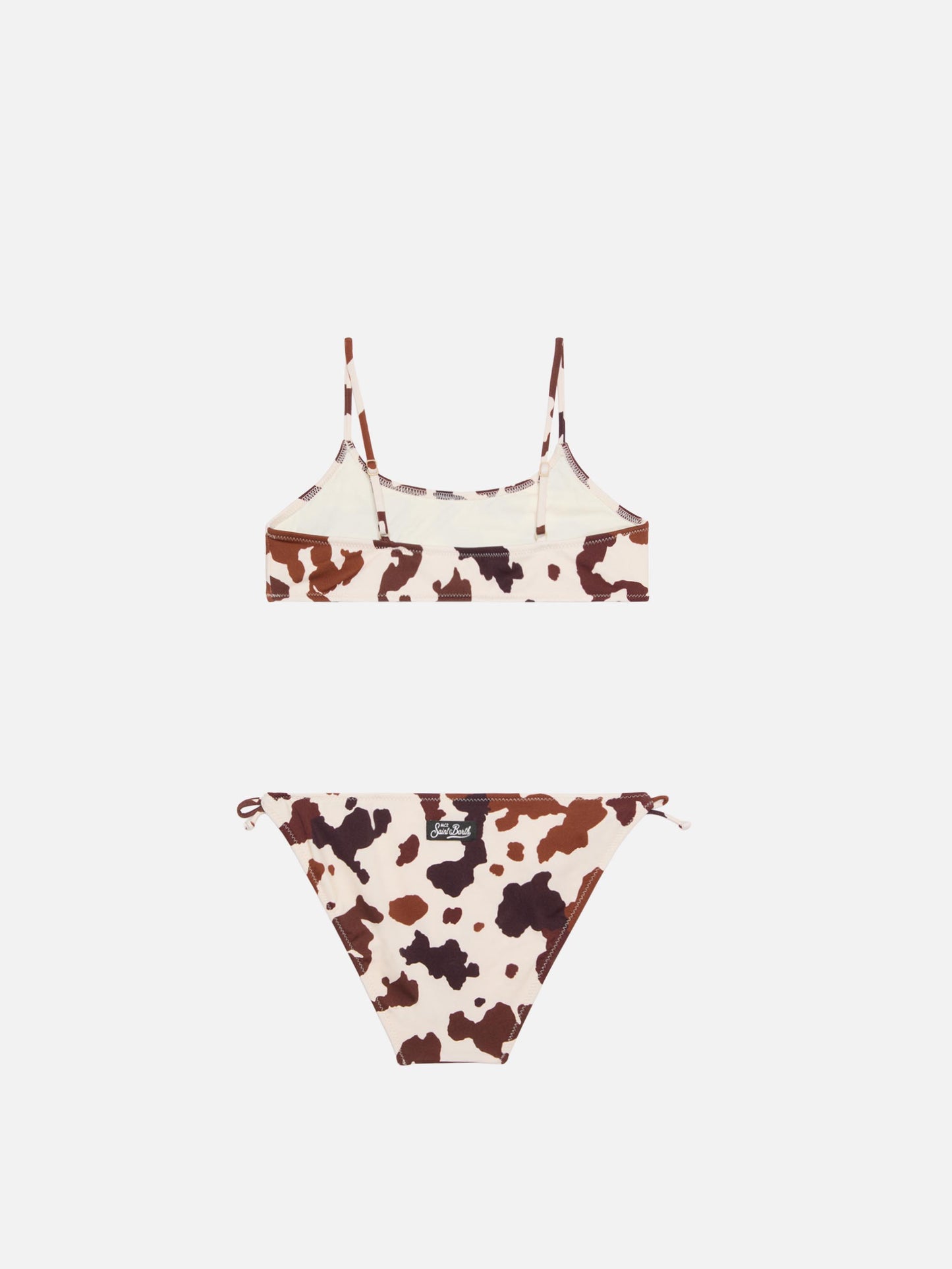 Jaiden bralette bikini with cow skin print