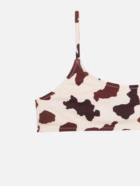 Jaiden bralette bikini with cow skin print