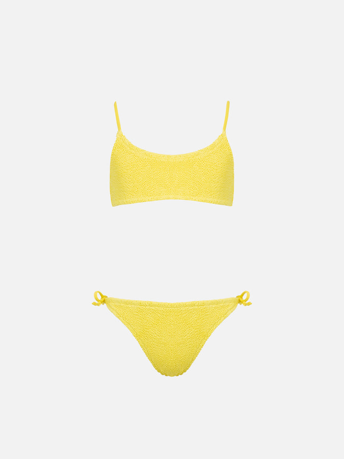 Mc2 Saint Barth Bikini a bralette da bambina giallo pallido Jaiden