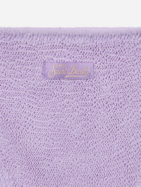 Bikini Jaiden lilla in tessuto crinkle