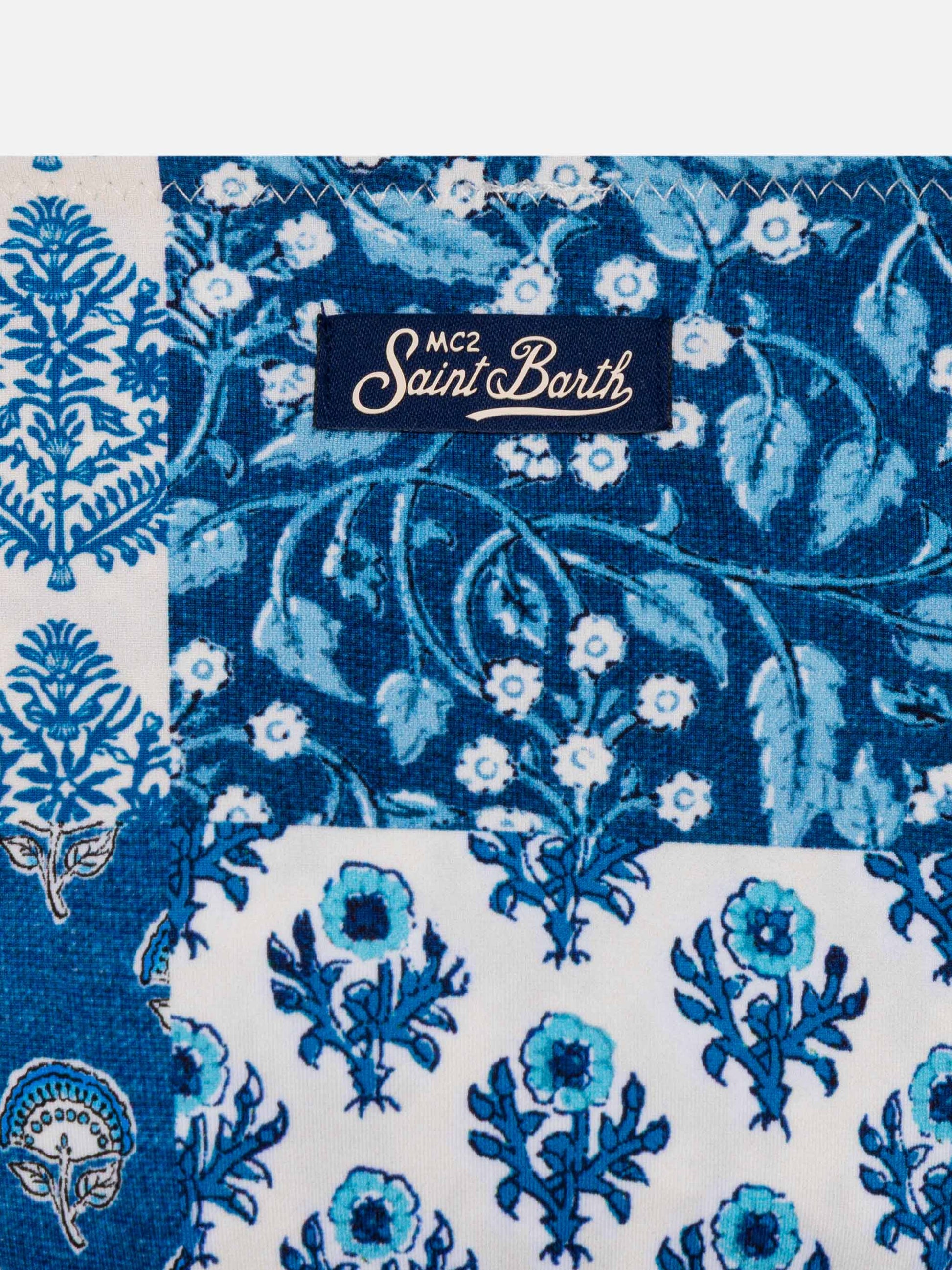 Jaiden double face bralette bikini with flower print - MC2 Saint Barth