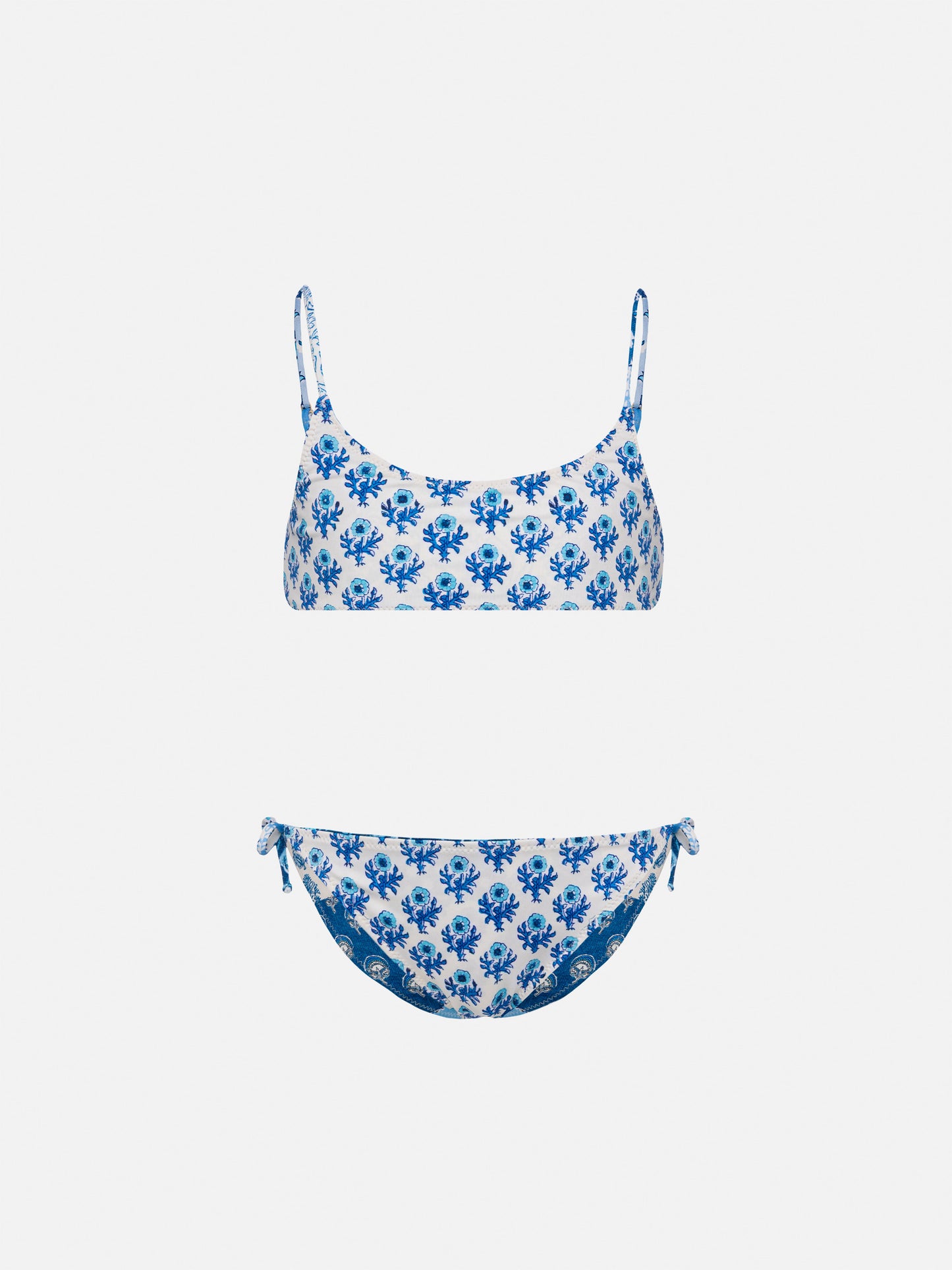Jaiden double face bralette bikini with flower print - MC2 Saint Barth